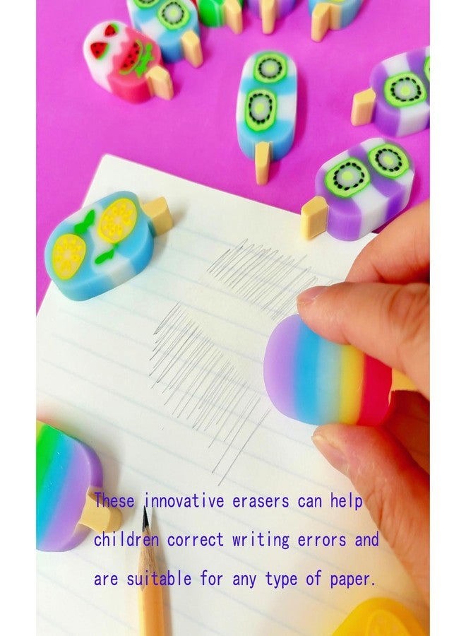 Jsehchya 24PCS Cute Fun ice Cream Erasers for Kids Bulk,Back to School Party Gifts (Ice-Cream, Big) - Image 4